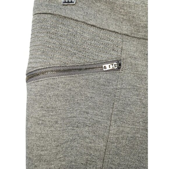 Athleta Ponte Moto 2.0 Legging Pants Zippers Skinny Ankle Mid Rise Women 10 Gray - Picture 13 of 16